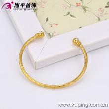 Fashion 24k Gold- Plated Simple Bangle with Rhinestone